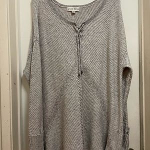 Knox Rose Gray Bluish pullover knit Sweater Sz XXL